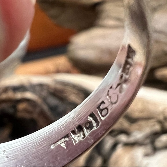 Taxco Mexico Sterling Silver Ring TM-166 Azurite Turquoise Lapis Lazuli Signet - Picture 8 of 9